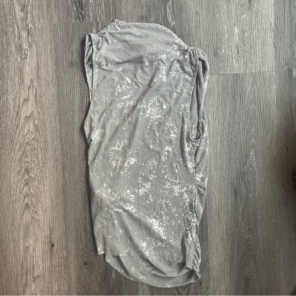 Zara sheer top grey small NWT